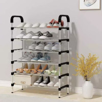 Система для зберігання взуття Shoe Rack 6 полок чорна 